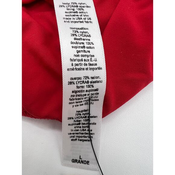 HANKY PANKY SIZE LARGE BREATHE SOFT NATURAL RISE THONG CHERRY RED NWT - Picture 8 of 10